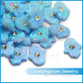 Hot sale synthetic 11x13mm light blue OP06 opal hamsa hand with crystal in the middle